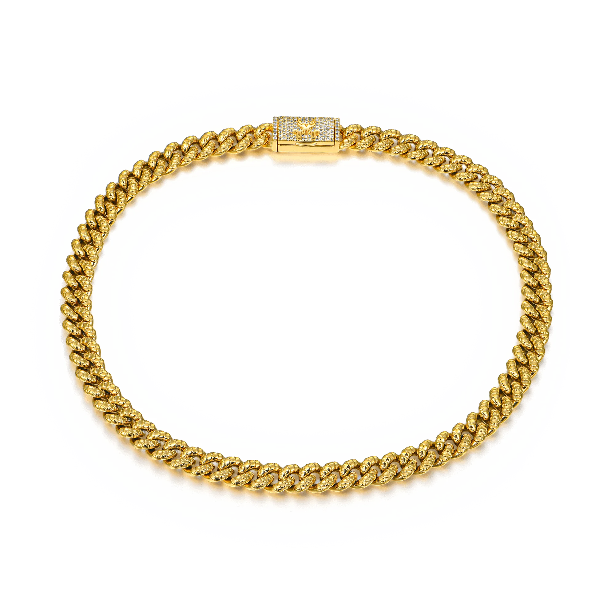 WONG Dragon Box Clasp Miami Cuban Curb Chain - 10mm