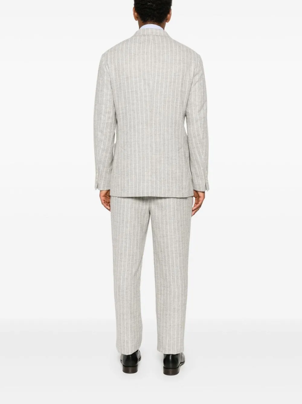 Wool pinstriped men's suit
